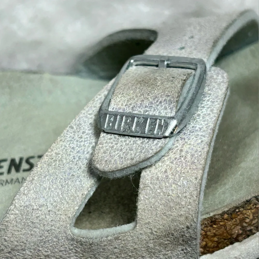 Birkenstock Kids Iridescent Silver Adjustable Strap Sandals Size 32 EU/1-1.5 US - Picture 7 of 12